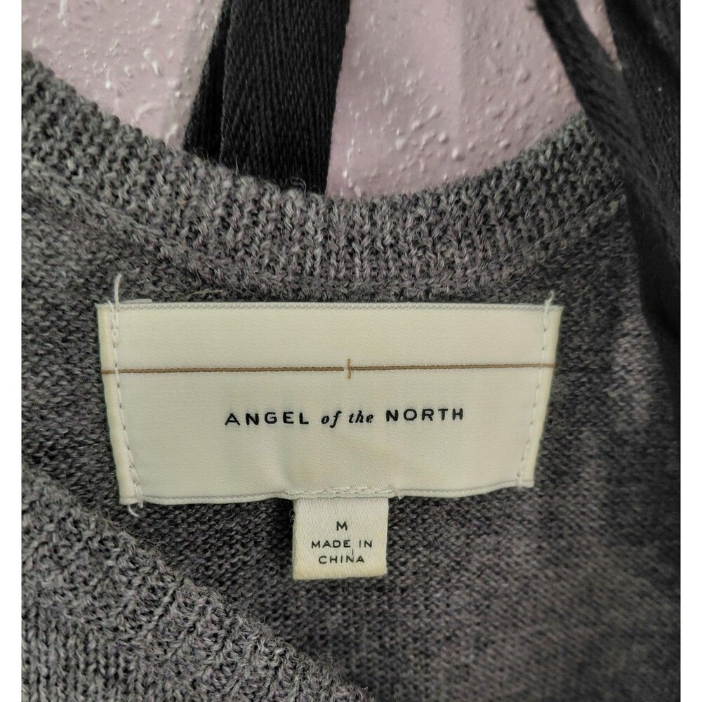 Anthropologie Angel of the North Torie Pullover Embellished Back Tie Gray Size M - Picture 4 of 10